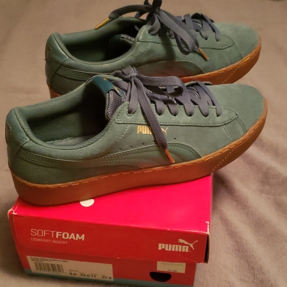 puma vikky platform green